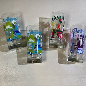 Shag International Scooters Glass (Set of 4) - See Description